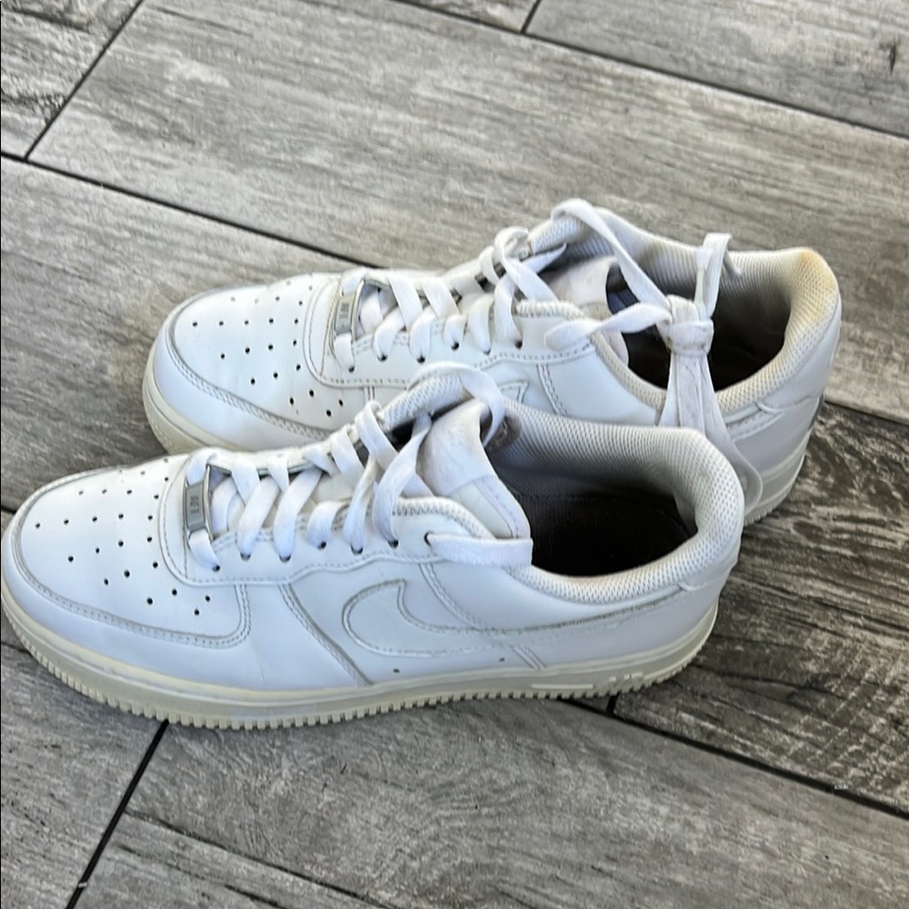 Nike Triple white AF1s Platform Air Force ones platform